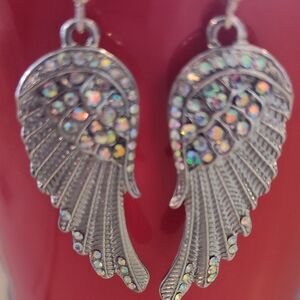 Crystal Angel Wing Earrings